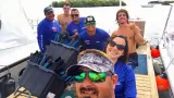 The staff preparing for a dive